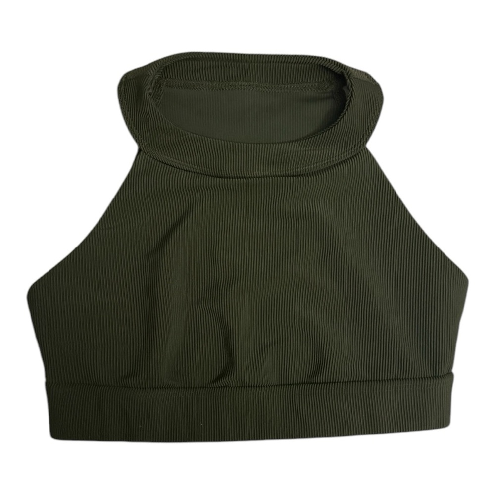 ONZIE Olive Green Ribbed Halter Top